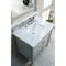 James Martin Vanities Brittany 36in Single Vanity, Urban Gray w/ 3 CM Carrara Marble Top 650-V36-UGR-3CAR - alternate 2
